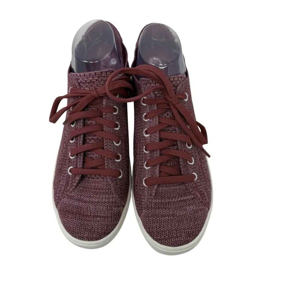 L.L. Bean Women's Knit Eco Bay Lace Up‎ Sneakers Burgundy Size US 10M